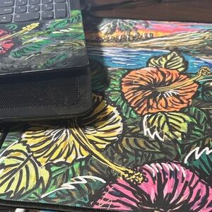 Hawaiian tropical hibiscus Mouse Pad - by Reema Morgan Artist from Tacoma wa